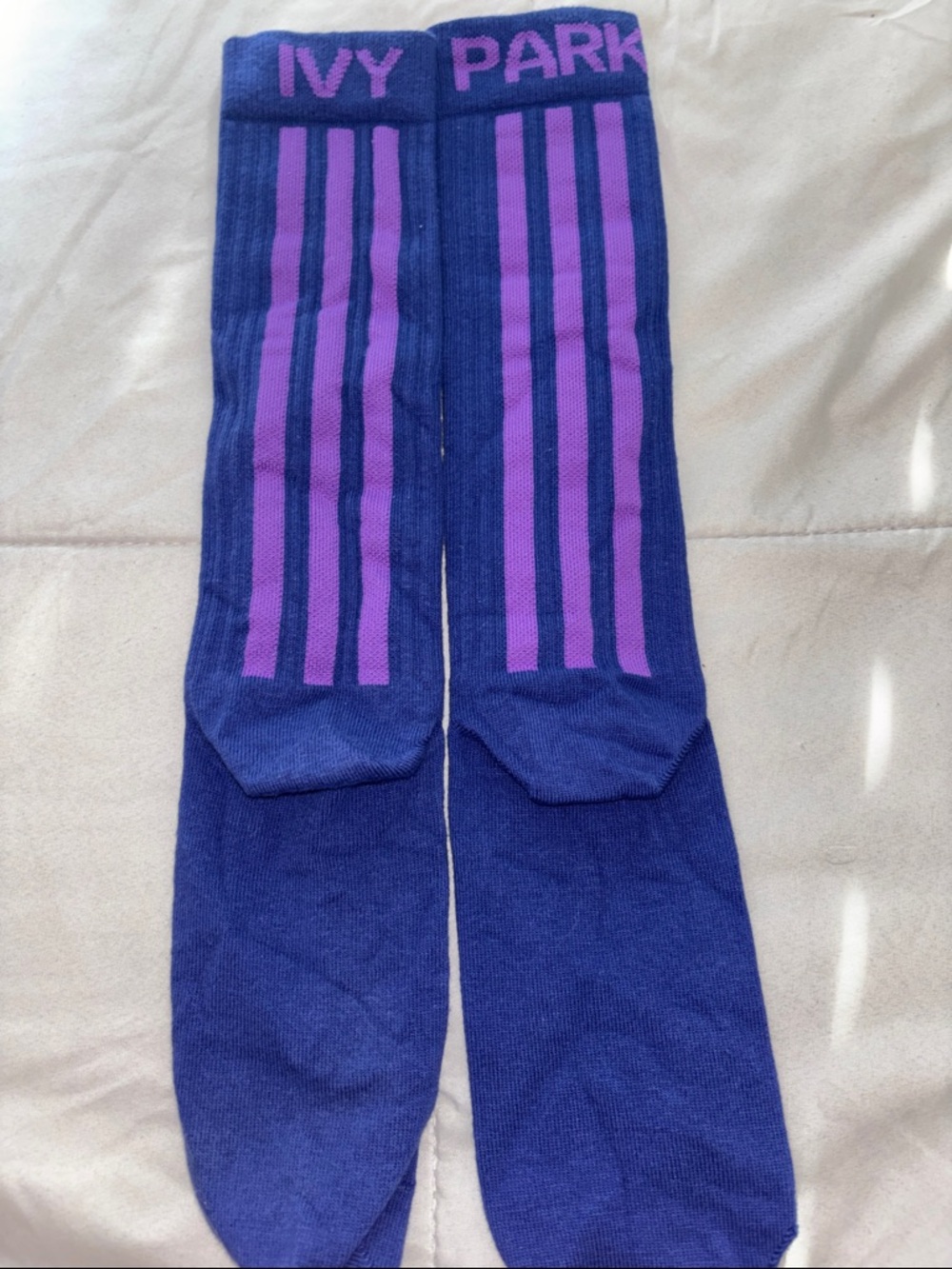 IVY PARK Navy and Purple Kids Athletic Knee-High Socks
